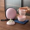 Tasse Kuaike rose marchandise voyage camping extérieur sac de rangement portable service à thé kung fu pour femmes fait main pincement de fleur cadeau