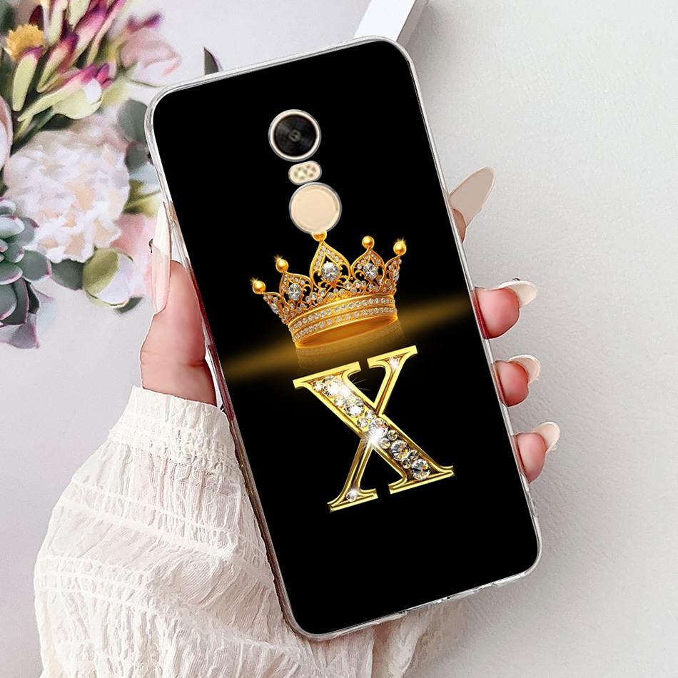 For Xiaomi Redmi Note 4X (Note 4 Gobal ) Fashion Crown Letter Phone Case For Redmi Note4X Note4 Global Soft Silicone TPU Cases