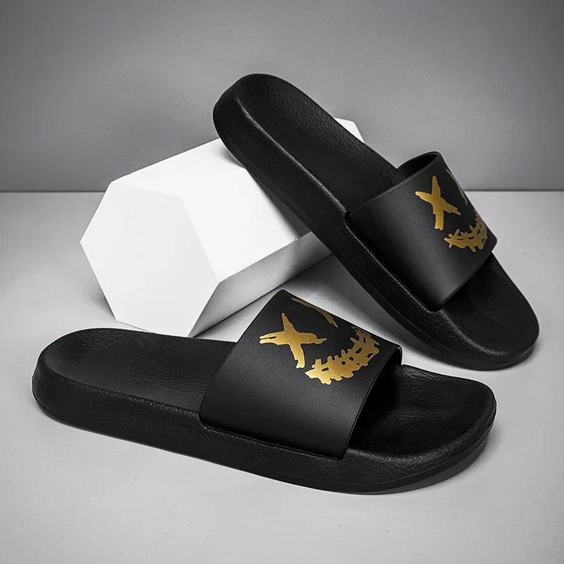 Men's Comfortable Slipper Man Luxury 2024 House Shoes Men's Summer Slippers Walk Around Home Flip Flop Living Room Slippers Sale