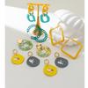 Macaron Color Fashion Exaggerated Earrings Women Ins Style Niche Design Sense Color Earrings