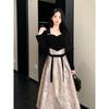 2025 French Beaded Jacquard Dress: Autumn/Winter Luxury Formal Wear