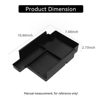 For Nissan Pathfinder 2025-2026 Center Console Armrest Storage Box ABS Tray Organizer Car Interior Accessories Tidying Black