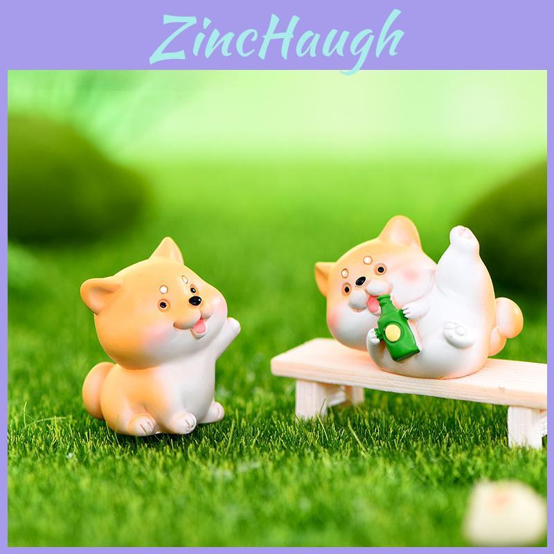 Adorable Akita Dog Miniature Resin Figurine Decorative Diy Accessories Cute Tabletop Ornament