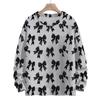 Women's Casual Long Sleeve Bow Woolen Sweatshirt Fall  Vacation Long Sleeve Pullover