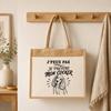 Sac Cabas - PLANETEE - J'peux pas minimaliste - Toile jute et coton - 21 L (43×33×21 cm) - Anses épaule