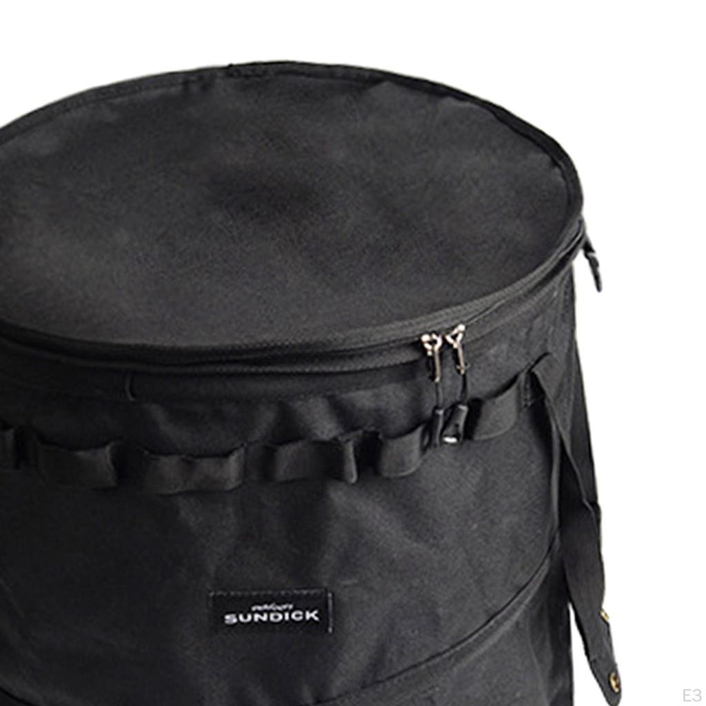 Camping Trash Can Collapsible Portable Multi-Functional with Zipper Lid Waste