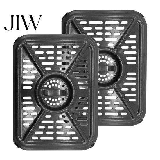 Ersatzschale für Dual-Korb Heißluftfritteuse Grillpfanne, Antihaftbeschichtete Langlebige Aluminium-Fettauffangschale, mit Gummi-Zubehörpad, Hitzekreislauf Ninja Foodi