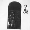 Wig Hanging Bag Transparent Zipper Closure with Hanging Hook Dustproof Portable Wig Hanger Hair Extension Holder
