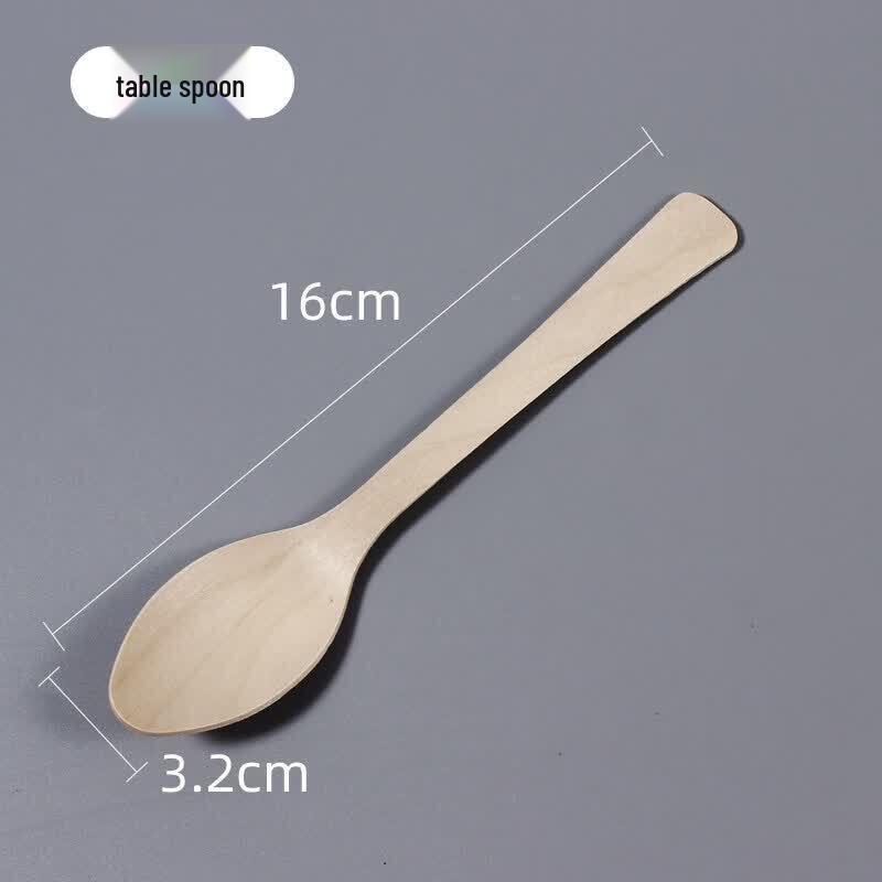 ZISIZ Biodegradable Disposable Long-Handle Spoon