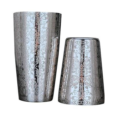Cocktail Shaker Boston Gravura Creativă Martini Bar Set de tablă de amestecare Flair din oțel inoxidabil Instrumente pentru petrecere