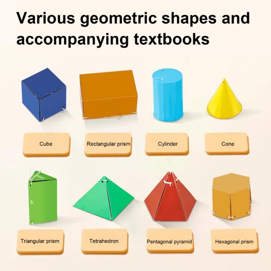 Set Pull String 3D Geometry Learning Book Early Education DIY