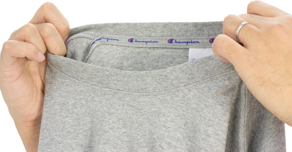 Champion Short Sleeve Classic Jock Big C Logo Oxford Size S Men's T-Shirt, Tag, Embroidery, Gray, (C3-F362)
