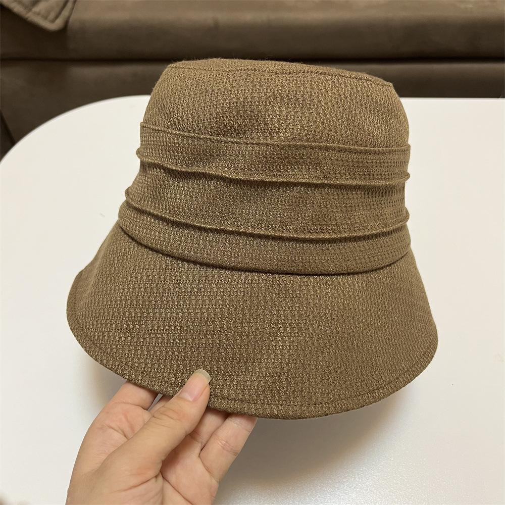 Bucket Hat Women's New Early Autumn Fashion Versatile Bucket Hat Shows a Small Face Casual Sunshade Basin Hat Women's Tide