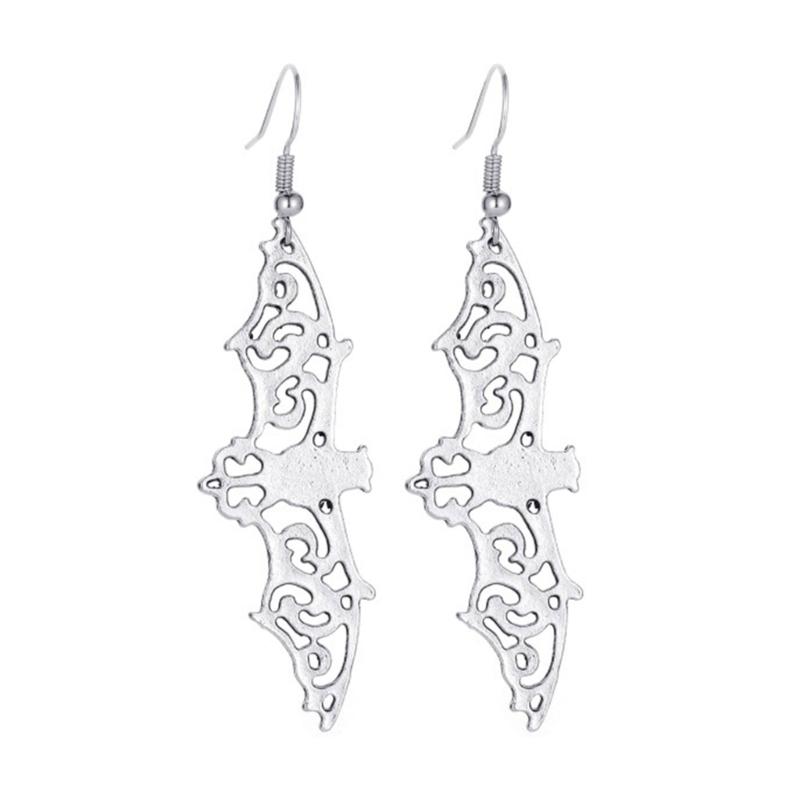 Bat Spider Dangle Earrings Women Jointed Skeleton Long Ear Drop Earrings Stud Halloween Goth Punk Costume Accessories