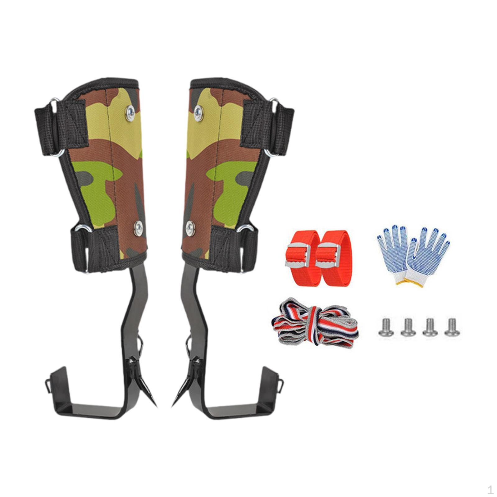 

Шипы для лазания по деревьям Профессиональная защита от падения Широкая педаль с ремешками на лодыжках Снаряжение для 1 spike