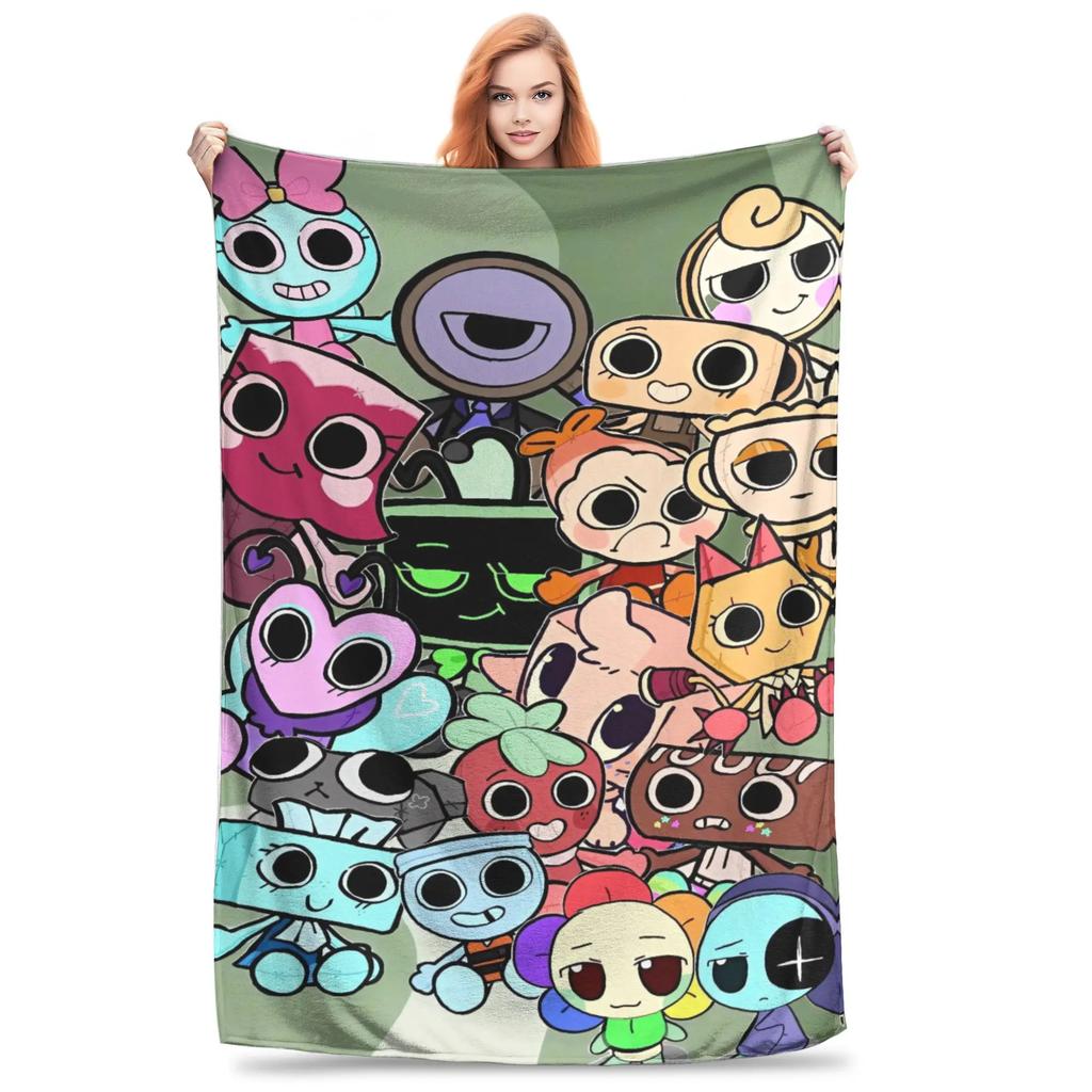 Super warme Plüschdecke für Jungen Mädchen Heimdeko Tagesdecke mit Dandys Spielwelten Poster Galerie Drucke Flanell
