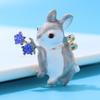 New Cute Enamel Rabbit Brooch Small Animal Pin Zodiac Fashion Jewelry 2 Colors Available High Quality