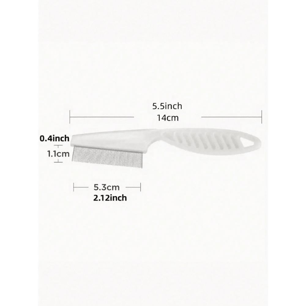1pc 2-In-1 Pet Hair & Tear Stain Remover Brush - Stainless Steel Dog & Cat Flea Comb, Effectively Trims & Gently Removes Matted Fur And Fleas
