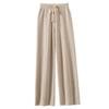 Autumn/Winter Women's High Waist Knitted Wide-Leg Pants - Solid Color, Korean Style