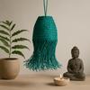 Abajur Pendul Albastru-Verde Împletit Doum 20x15cm