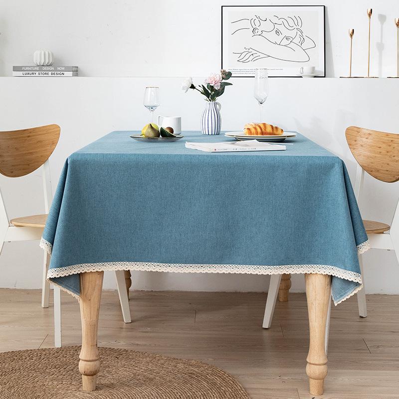 Cotton And Linen Tablecloth Waterproof And Oil -Proof Disposable Simple And Fresh Tablecloth