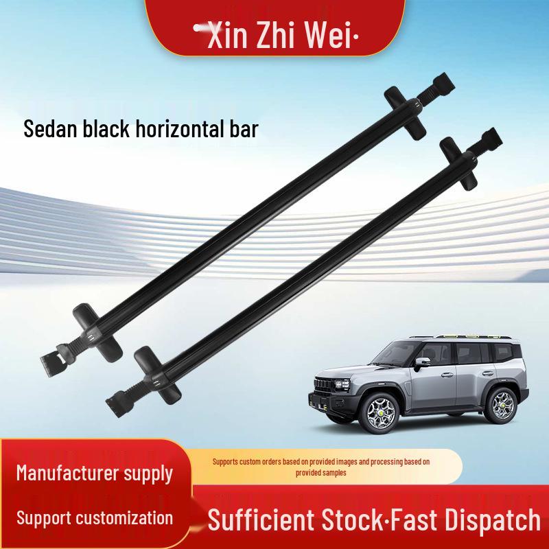 Universal Black Aluminum Roof Rack Crossbars, Anti-Theft for Sedans and SUVs -