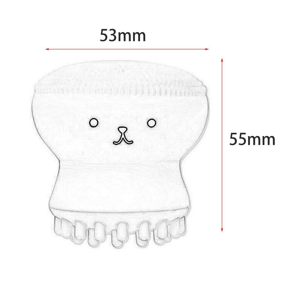 Silicone face brush, octopus shape, portable, for cleaning, 1 pc