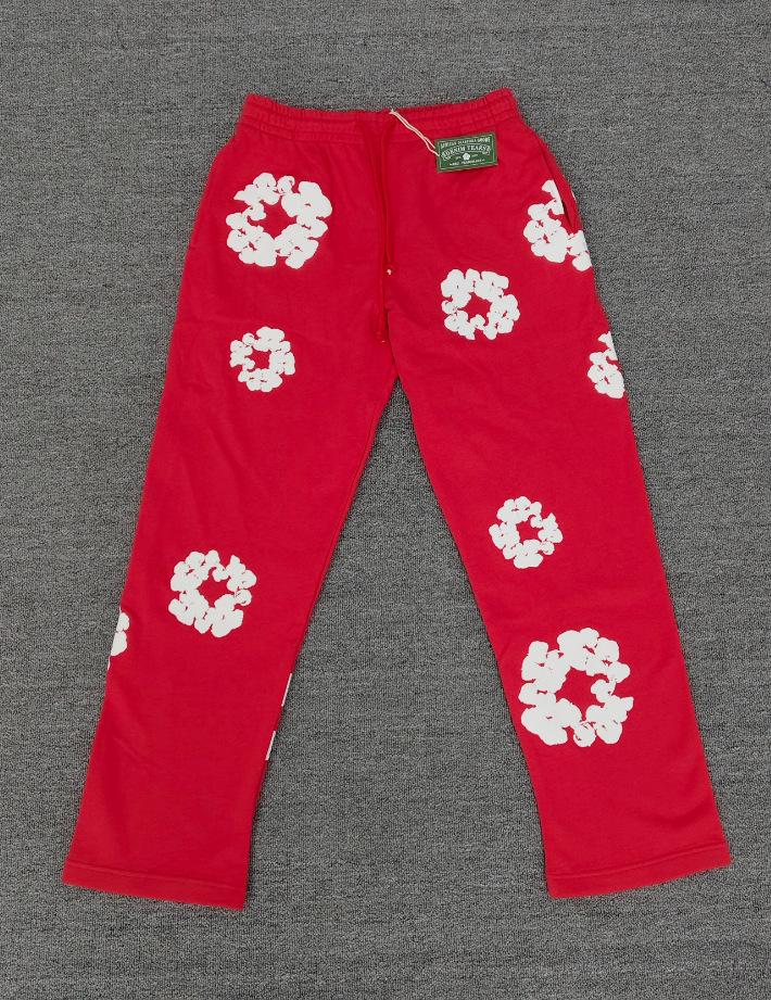 Schwerer Baumwoll-Denim-Hoodie mit Blumenmuster - Trendige amerikanische Streetwear-Jacke für Herren