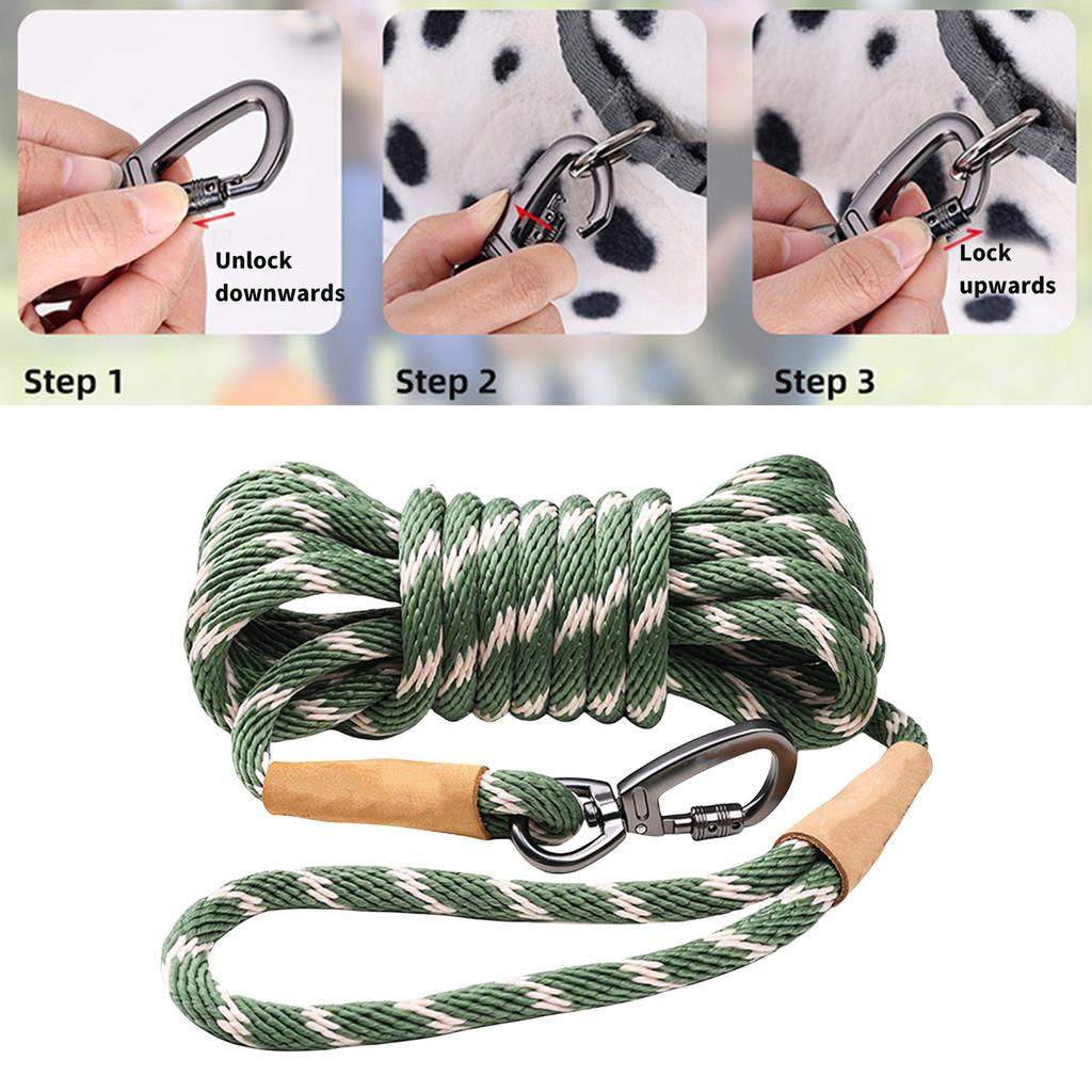 Extended Long Canine Leash For Outdoor Activity With Antislip High Strength Easy To Handle Large Breed Training Rope