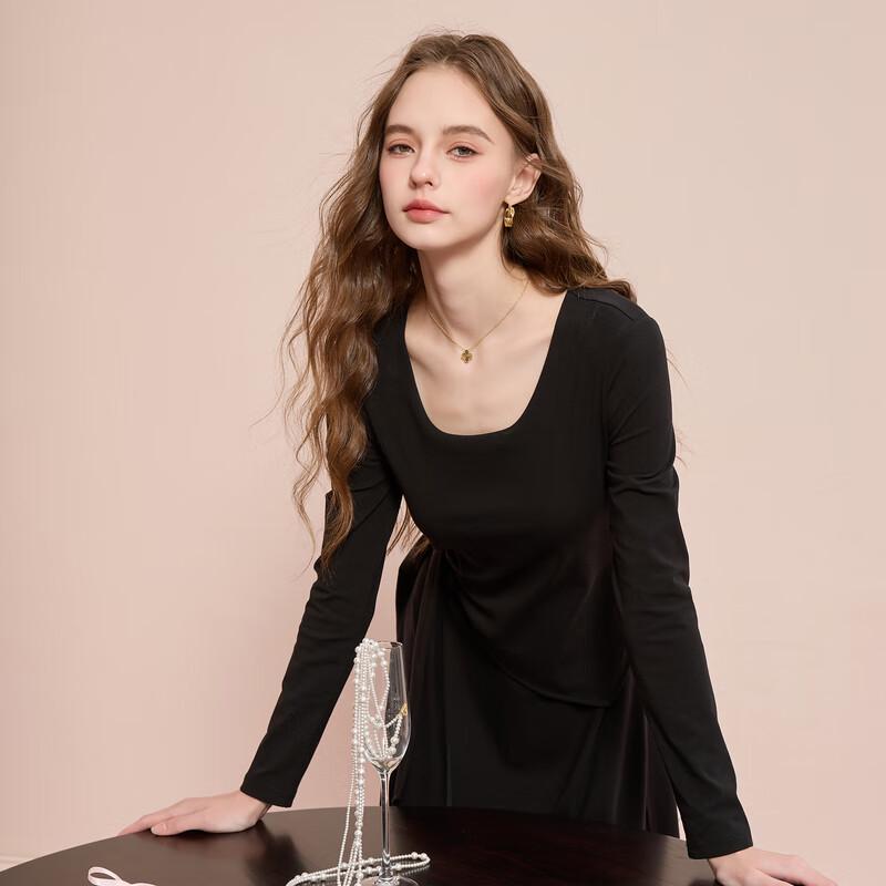 

Sancai 2025 Autumn Faux Two-Piece A-Line Dress M