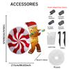 6.5FT  LED Inflatable Yard Decor Gingerbread Man Big Candy Cane Xmas Home Decor Ornaments Supplies Gifts Toy Christmas Holiday
