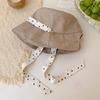 Polka Dot Ribbon Summer Sun Hat Solid Color Sunshade Hat Portable Women Fisherman Hat  Hiking
