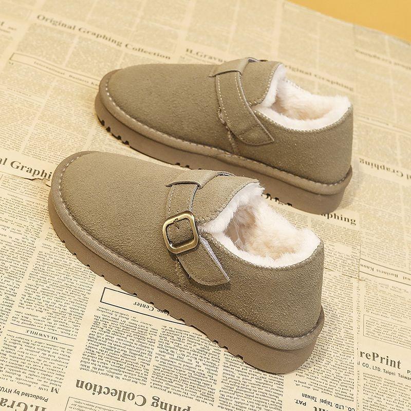 Birken Women's Fleece Warm One-foot Bread Cotton Shoes, New Thickened Snow Boots