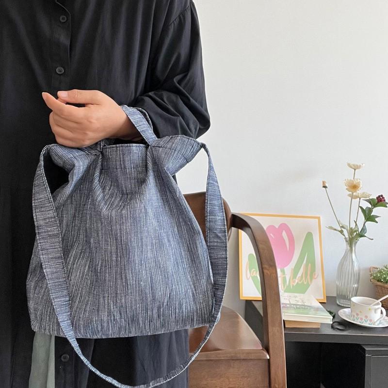 

Японская Милая Тканая Сумка из Крашеной Пряжи Льняная Художественная Универсальная Сливово-Красная Джинсовая Синяя Портативная Диагональная На Плечо Многофункциональная