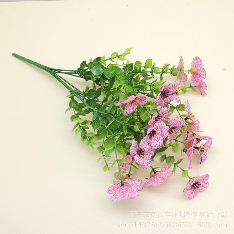 Artificial Eucalyptus Lavender Flower Bouquet With Silk Outdoor Decor Home Styling Photography Props