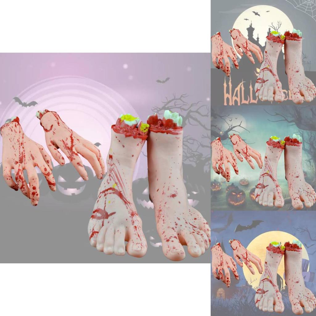 Halloween Bloedige Lichaamsdelen Realistisch Hart Hersenen Afgehakte Hand Voet Kostuum Accessoires