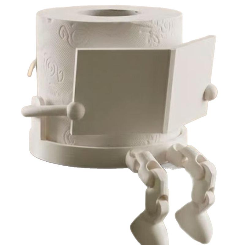 Boekthema Toiletrolhouder, Zwart-Wit Ontwerp, Leuke Badkamerdecoratie & Vakantiegeschenk