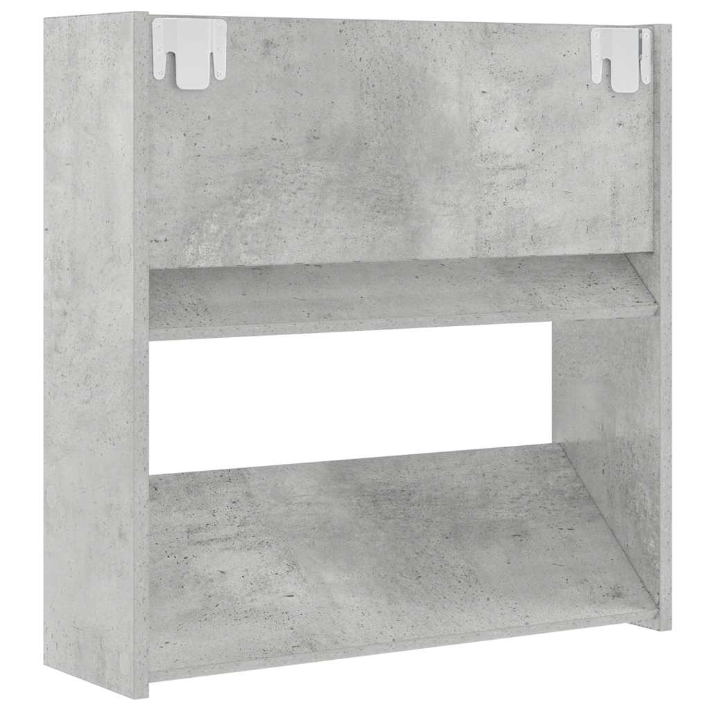 Wall Mounted Shoe Cabinets (2 pcs) Concrete Grey 60 x 18 x 60 cm Particleboard