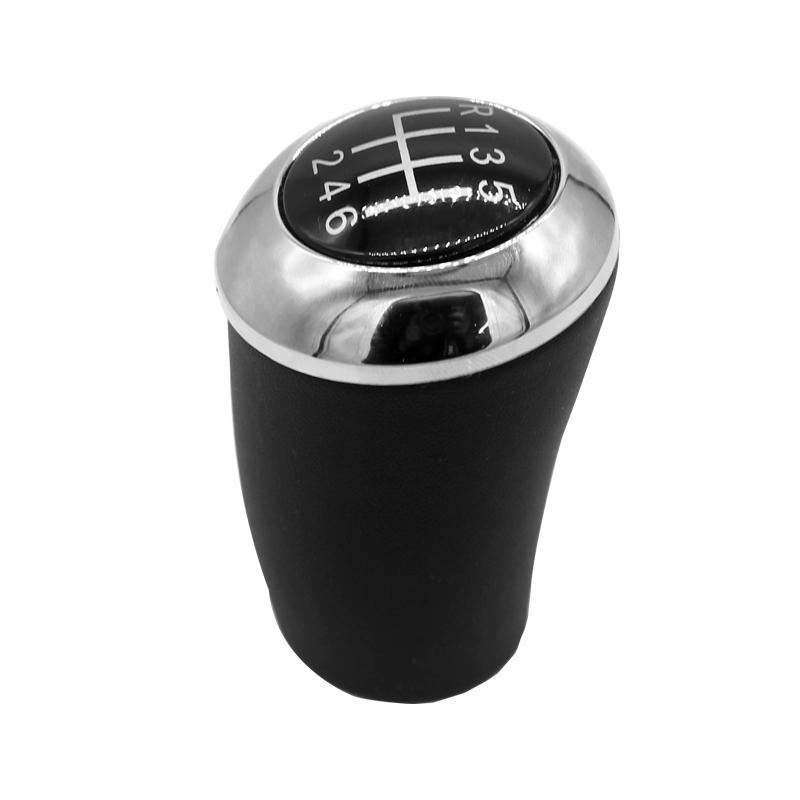 Chrome for MAZDA 3 BK BL 5 CR CW 6 II GH CX-7 ER MX-5 NC III 23 MT 5/6-Speed Gear Shift Knob Leather Shifter Lever Arm Headball