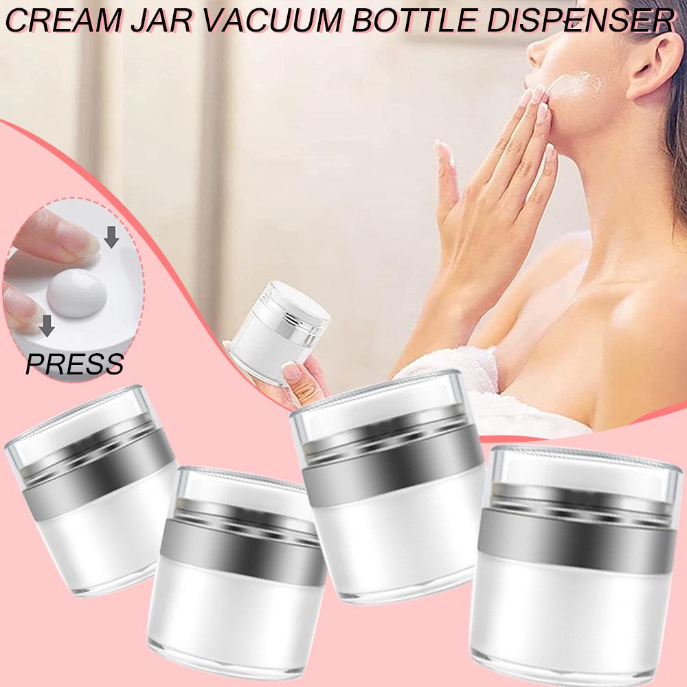 

15/30/50/100ML Безвоздушный насос Банка Пустой акриловый крем Бутылка Многоразовая косметика Простая в использовании контейнера Портативные инструменты для макияжа путешествий