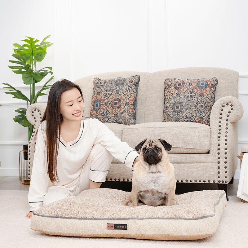 

Круглогодичный нейтральный мягкий антипригарный меховой питомник Съемное и моющееся кошачье гнездо Для маленьких и средних собак Сон Товары для домашних животных Матрас Size S: 50*35*7.5cm (4.00kg) American Classic