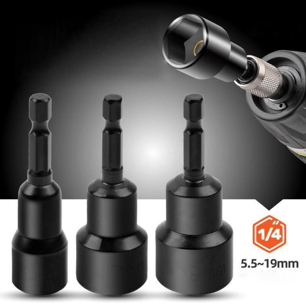 

1/4inch Hex Shank Electric Drill Bit Socket Hand Tool Parts Screw Socket 15mm