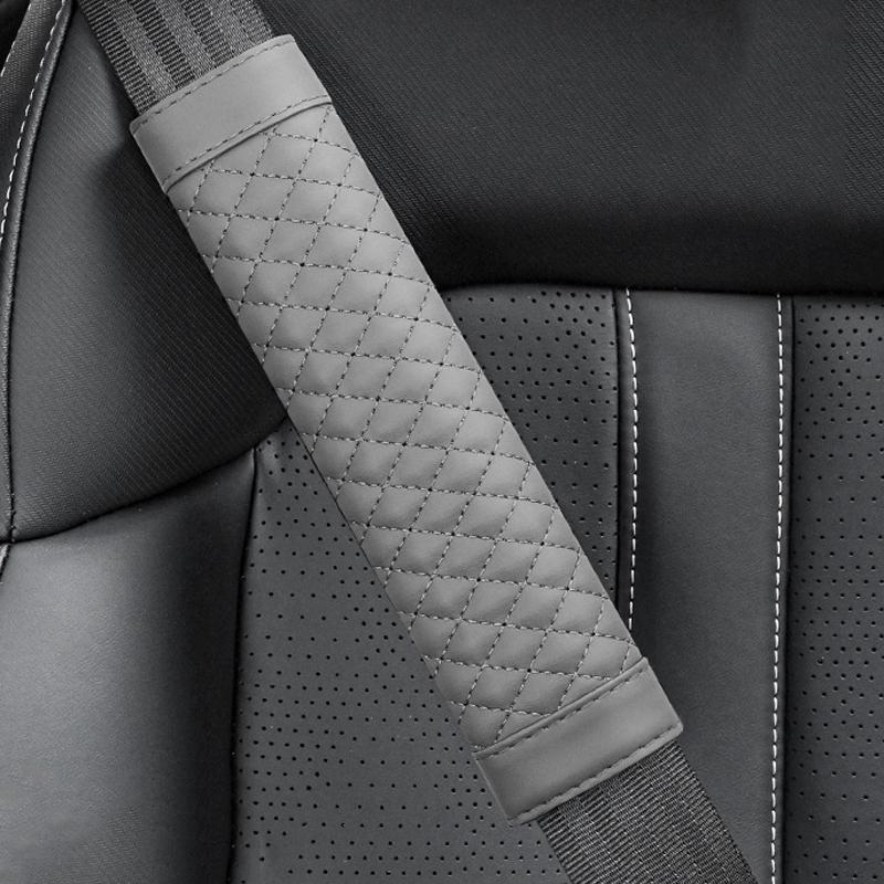 1 PC Leather Car Seat Safety Belt Cover Universal Soft PU Car Seat Belt Case Protector Shoulder Strap Pads Men Car Accessories
