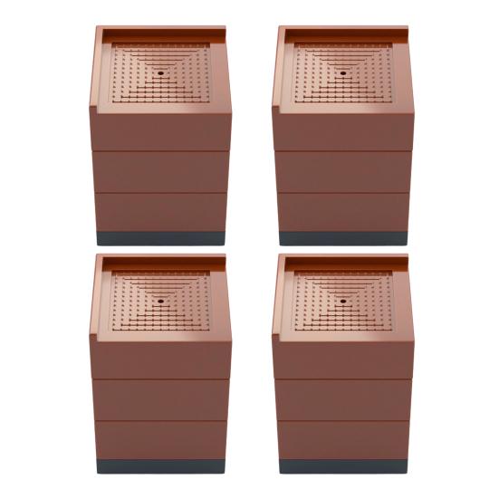 4Pcs Furniture Risers Shock Absorbing Anti-slip Heavy Duty Bed Desk Cabinet Sofa Chair Legs Refrigerator Dryer Washing Machine L-Shaped Lift Riser