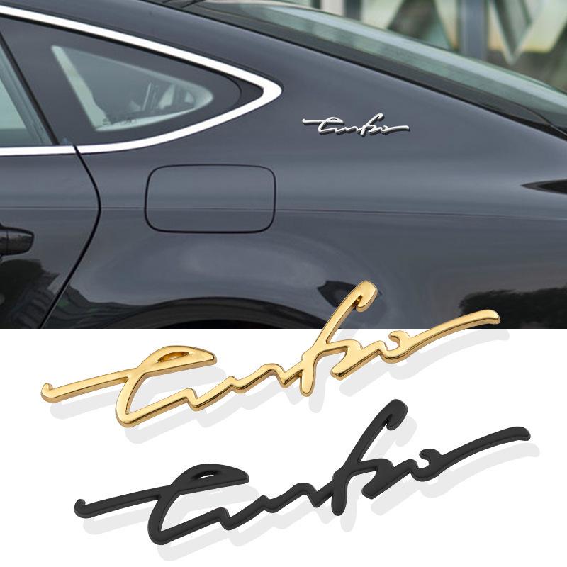 Turbolader Sport Emblem: Metall Heckklappenaufkleber für personalisierte Turbo-Autos