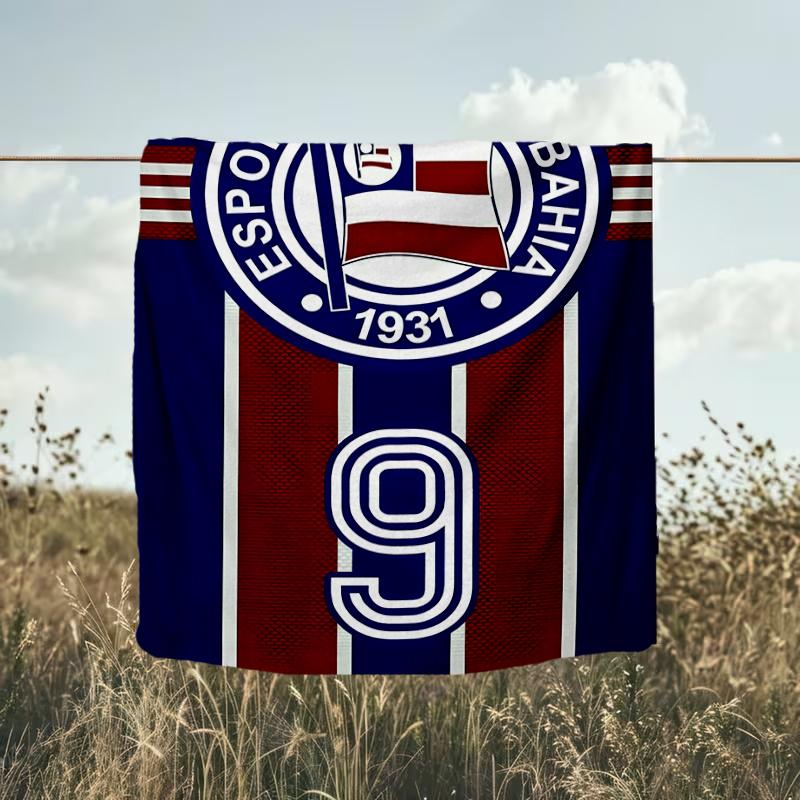 1PC Esporte Clube Bahia Design Printed Soft Flannel Blanket Throw for Adult Bedroom Living Room Sofa Camping Travel Fan gifts Christmas Gifts