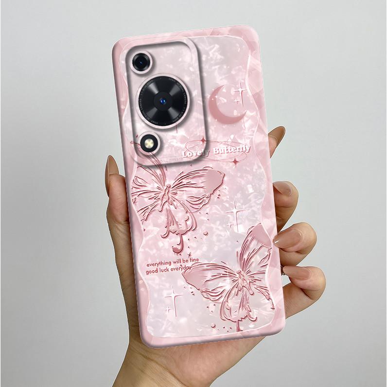Phone Case For Huawei Nova Y72 Cases Fashion Butterfly Floral Cover For Huawei Nova Y72 NovaY72 Soft Silicone Shockproof Shell