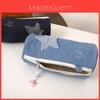 Denim Star Pencil Case With Large Capacity For Students And School Supplies