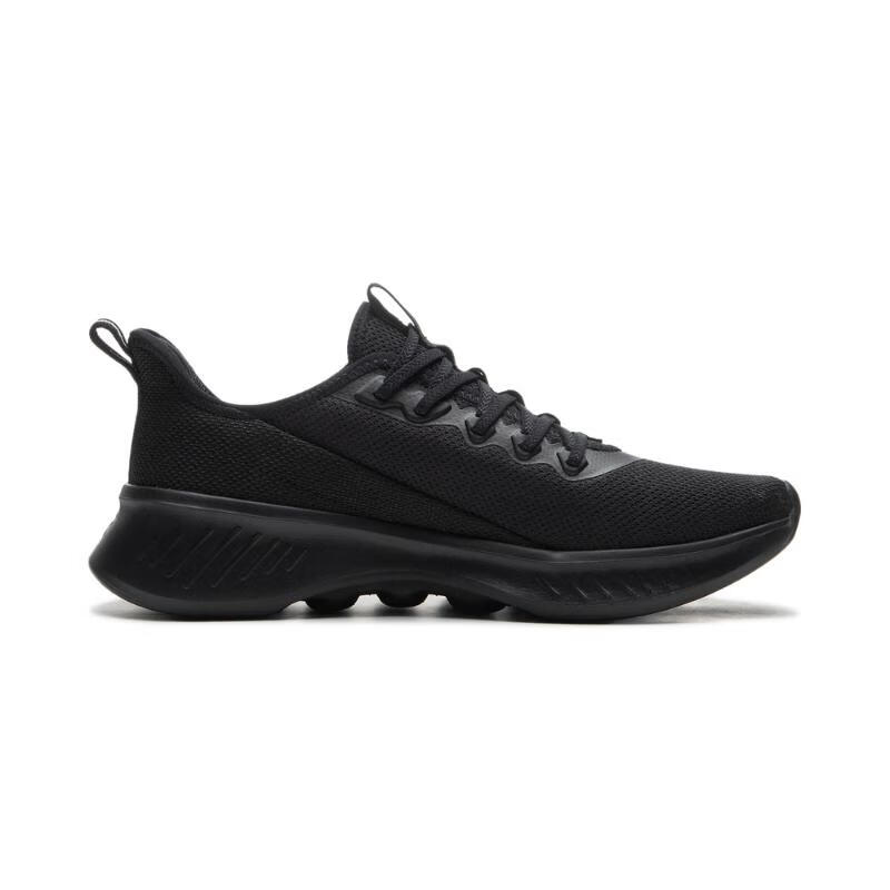 Li Ning Shumai Comfortable Simple Non-Slip Breathable Low-Top Running Shoes Men Running Shoes Black AGLU319-6