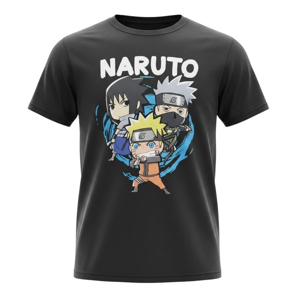 Naruto Shippuden Mens Anime Graphic T Shirt Black Short Sleeve Medium M